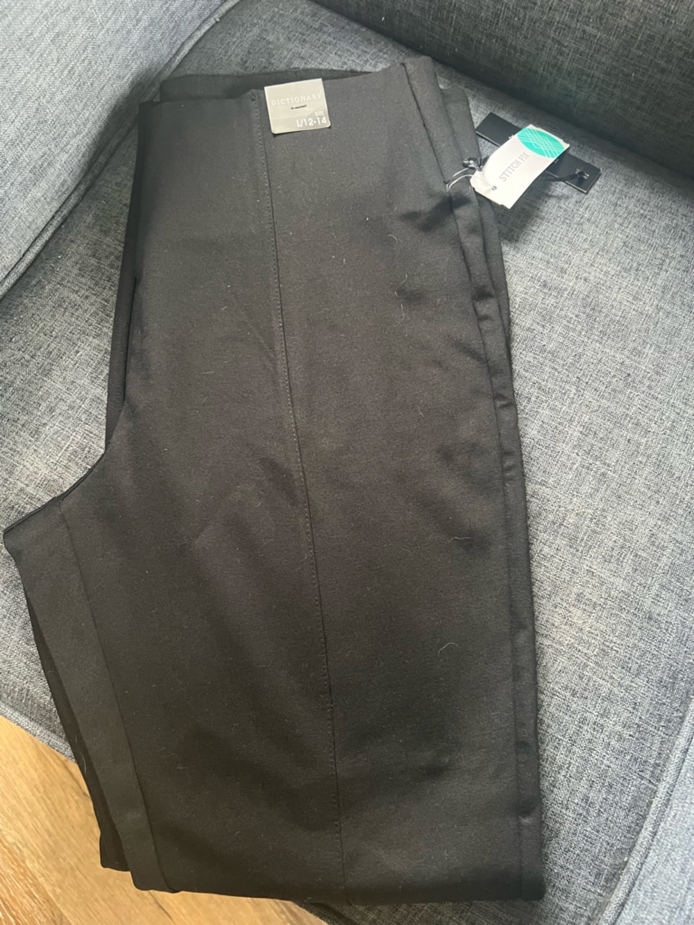 NWT Dictionary Naya Front Seam Women's Black Skinny Ponte Pants. Size L (12/14) - Picture 10 of 11